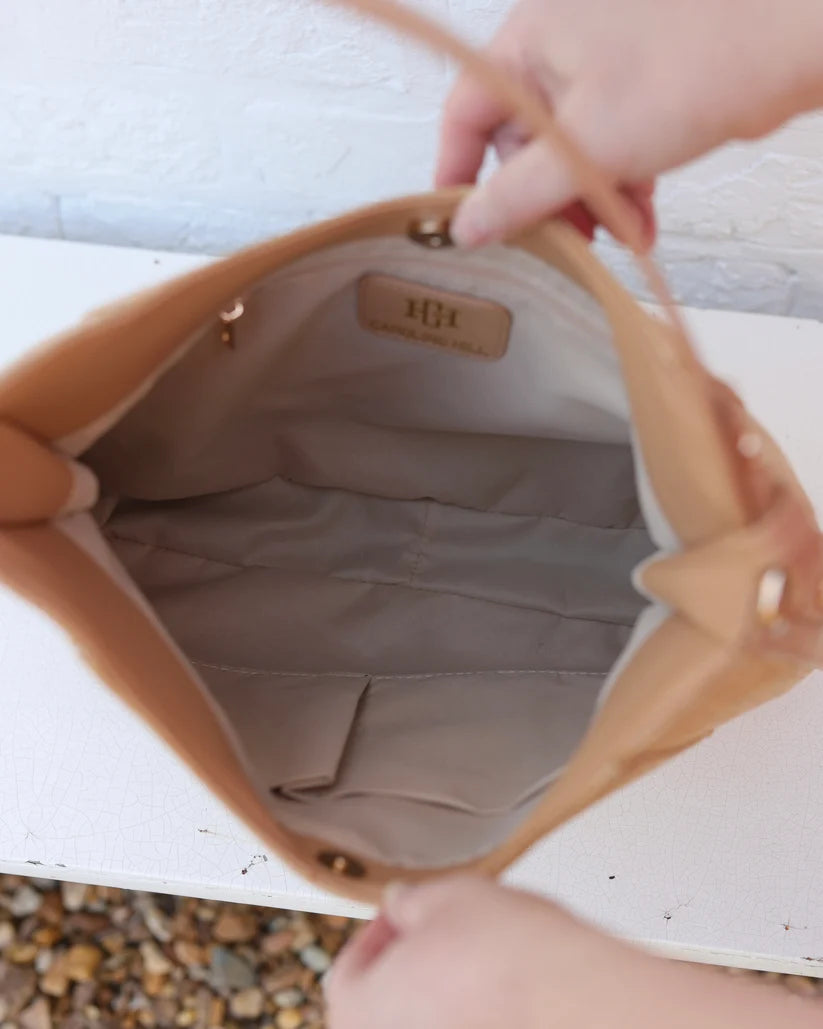 CAROLINE HILL HADLEE HOBO BAG- NATURAL