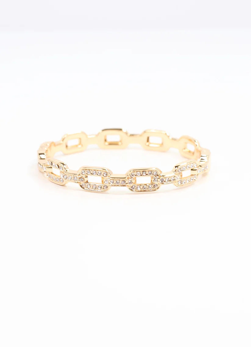 TISDALE CZ METAL LINK BRACELET