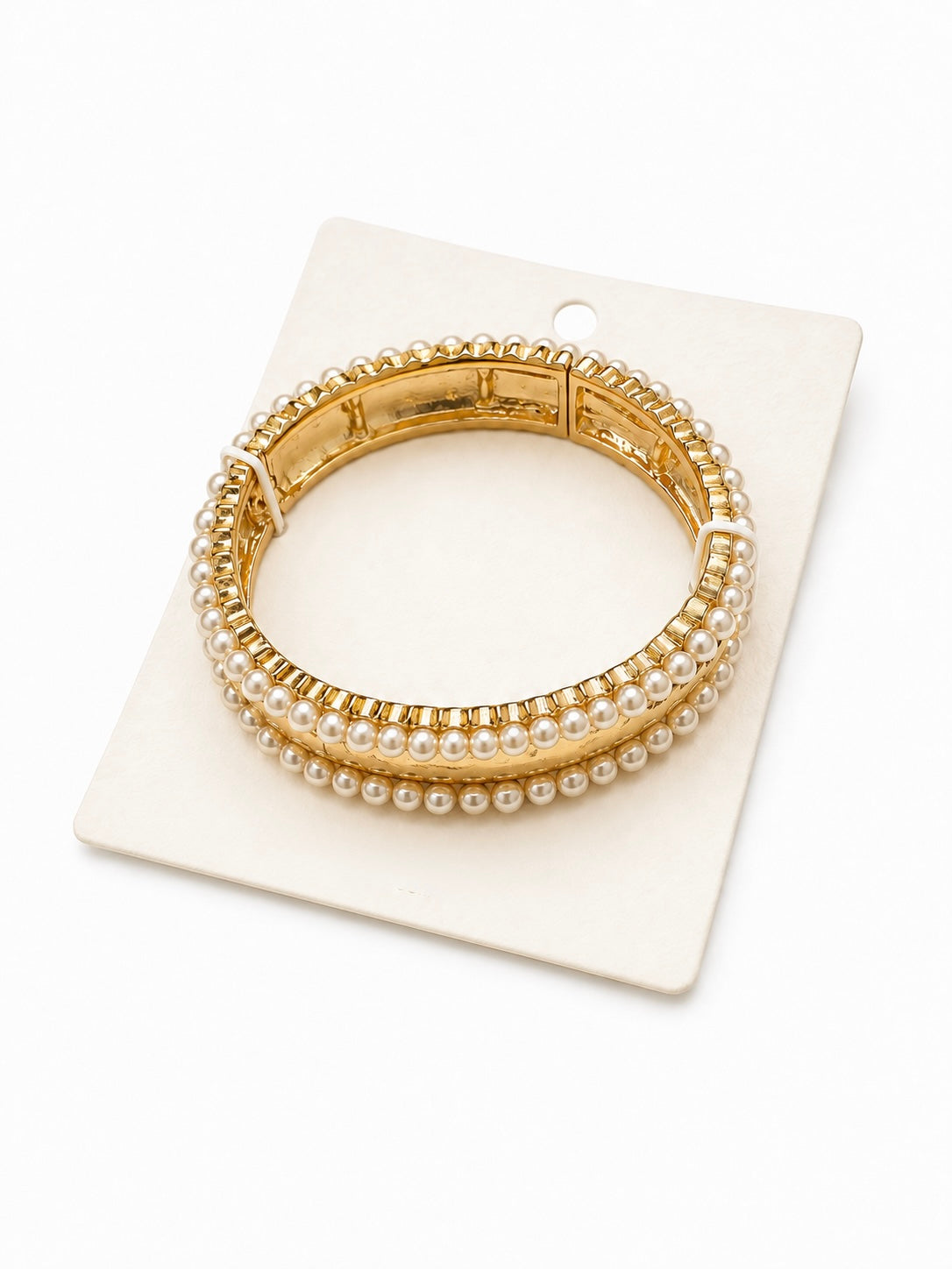 GOLDEN STELLA/STRETCH BRACELET/GOLD/PEARL