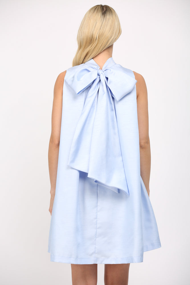Baby blue tie back dress