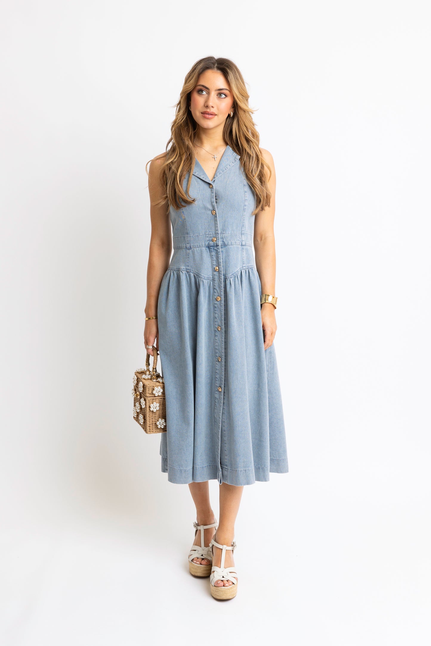 GEORGIA DENIM DRESS BY KARLIE
