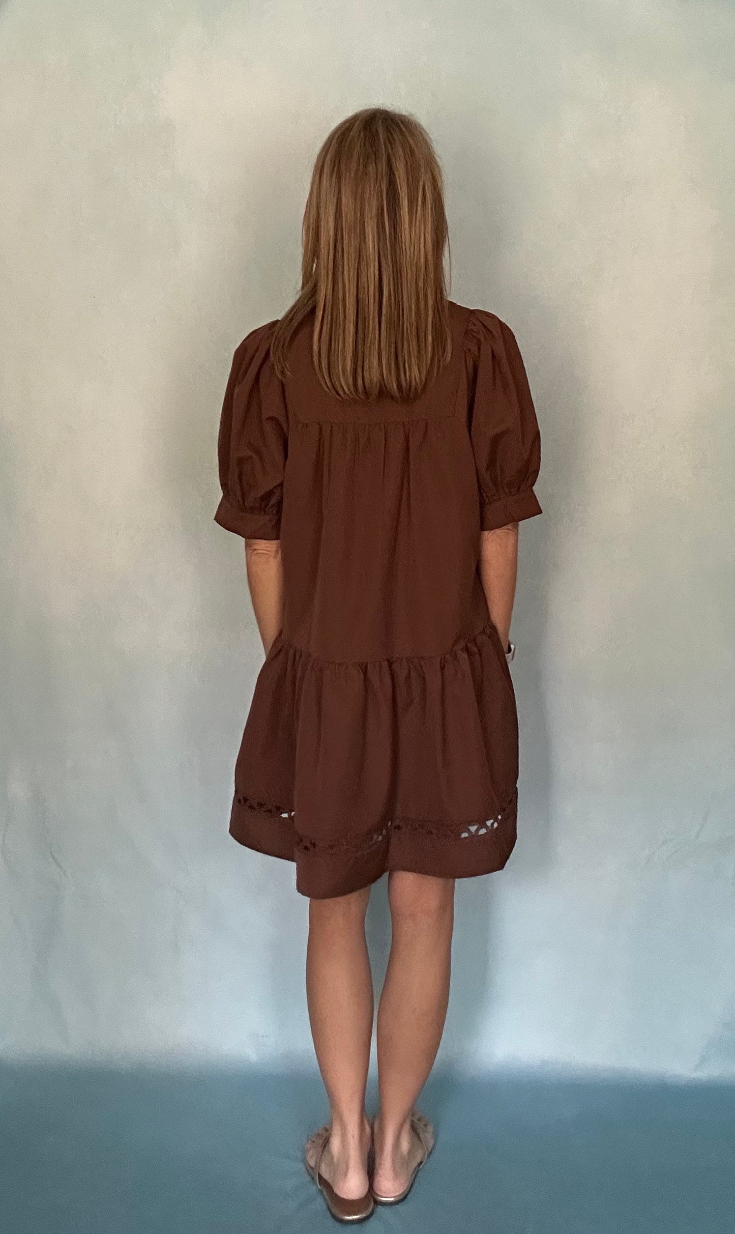 COCOA EYELET DRESS