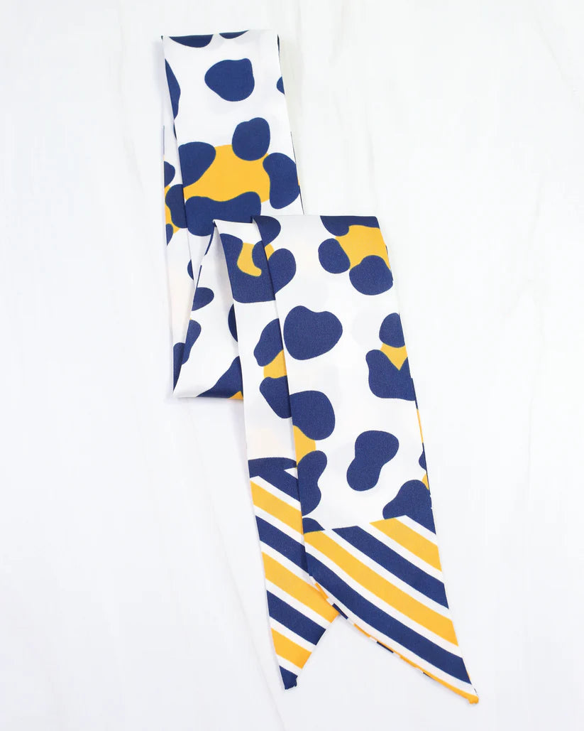 MEREDITH SPOTTED SKINNY SCARF