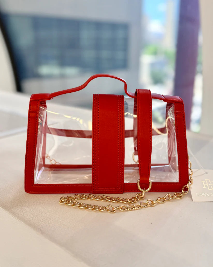 GRACE CLEAR BAG- RED