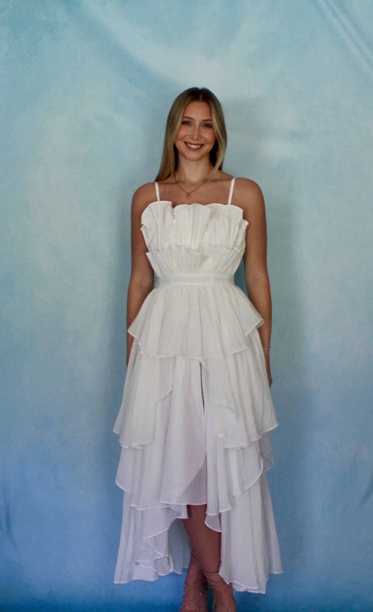 WHITE CARRIE DRESS