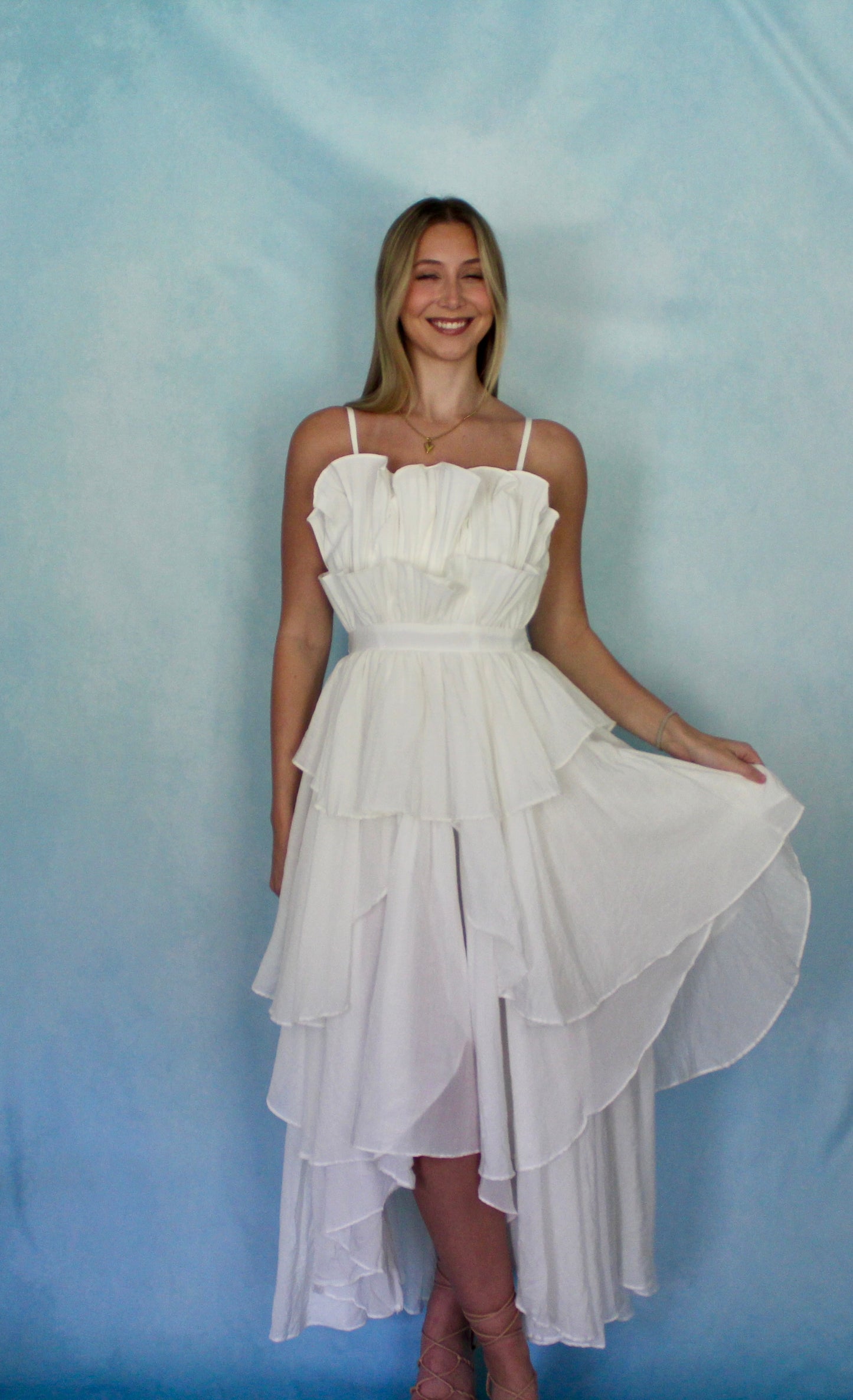 WHITE CARRIE DRESS