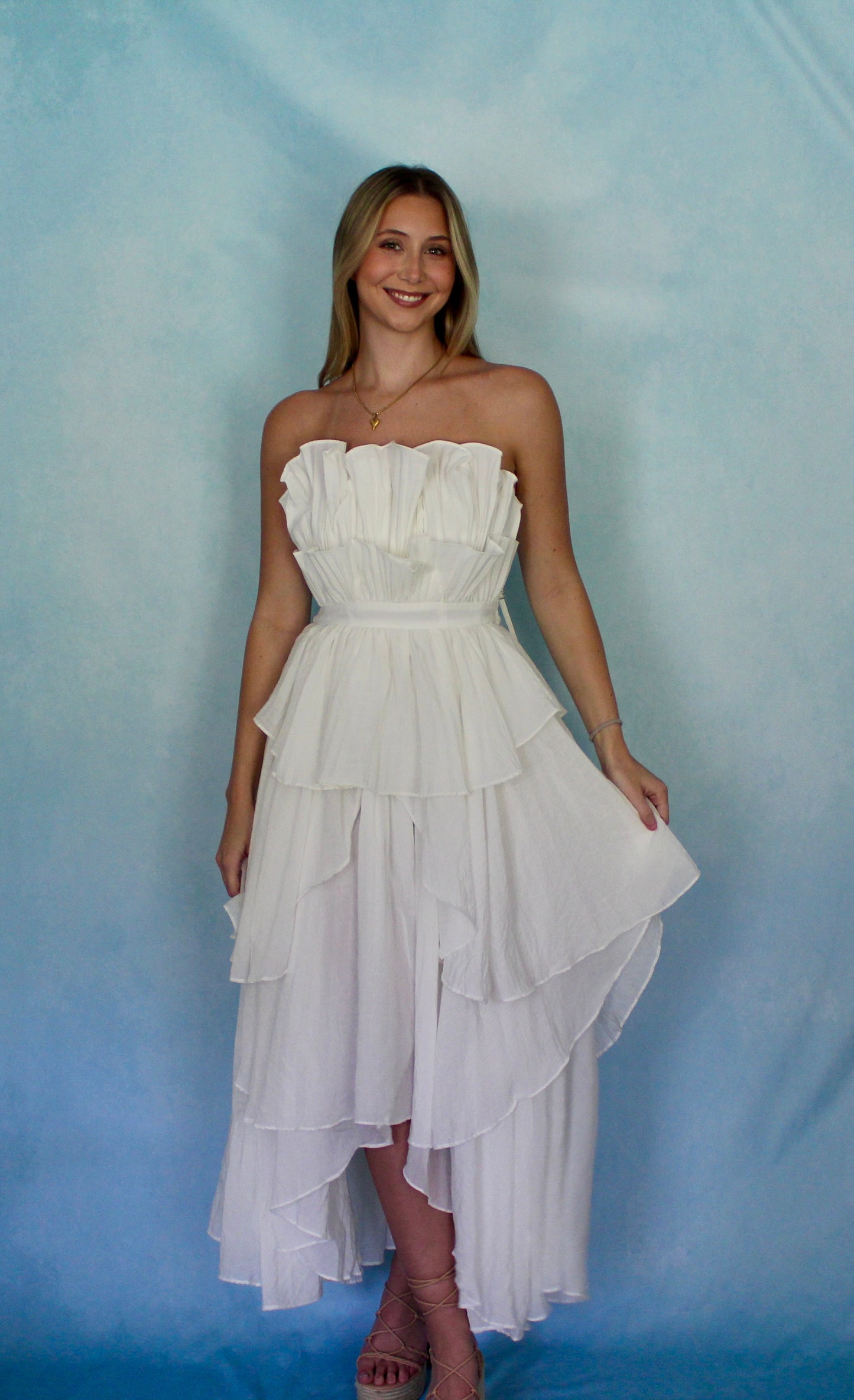 WHITE CARRIE DRESS