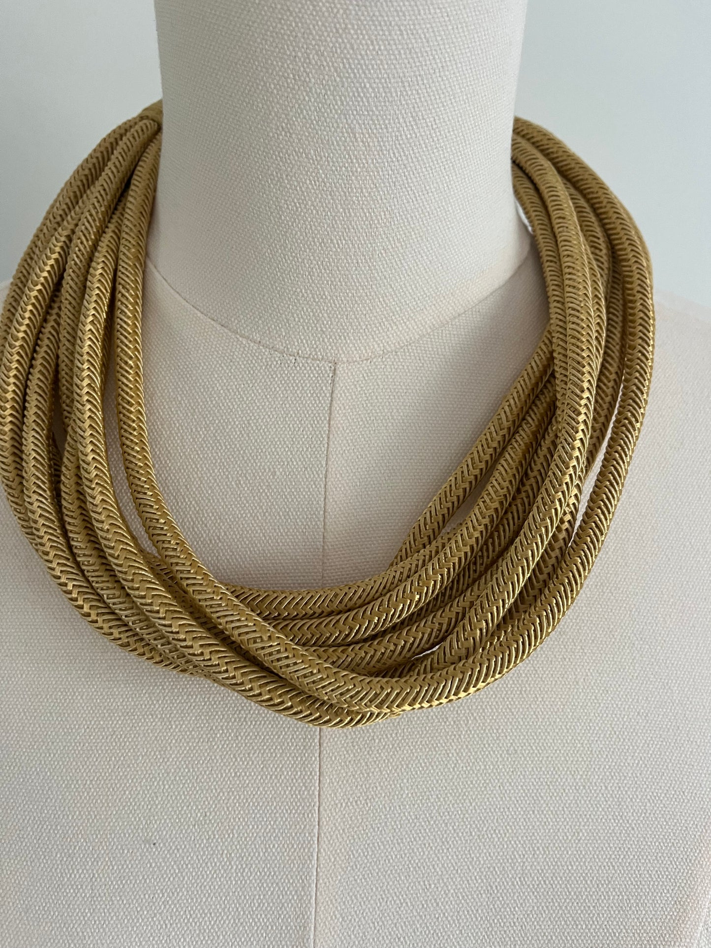 MULTI STRAND ROPE NECKLACE- GOLD