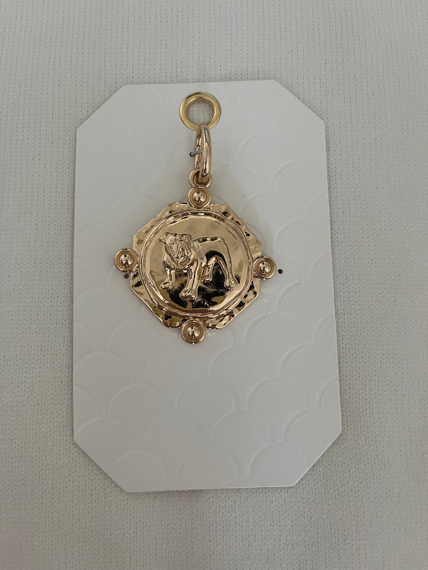 GOLDEN STELLA GAMEDAY FOOTBALL THEME CHARM- BULLDOG/GOLD
