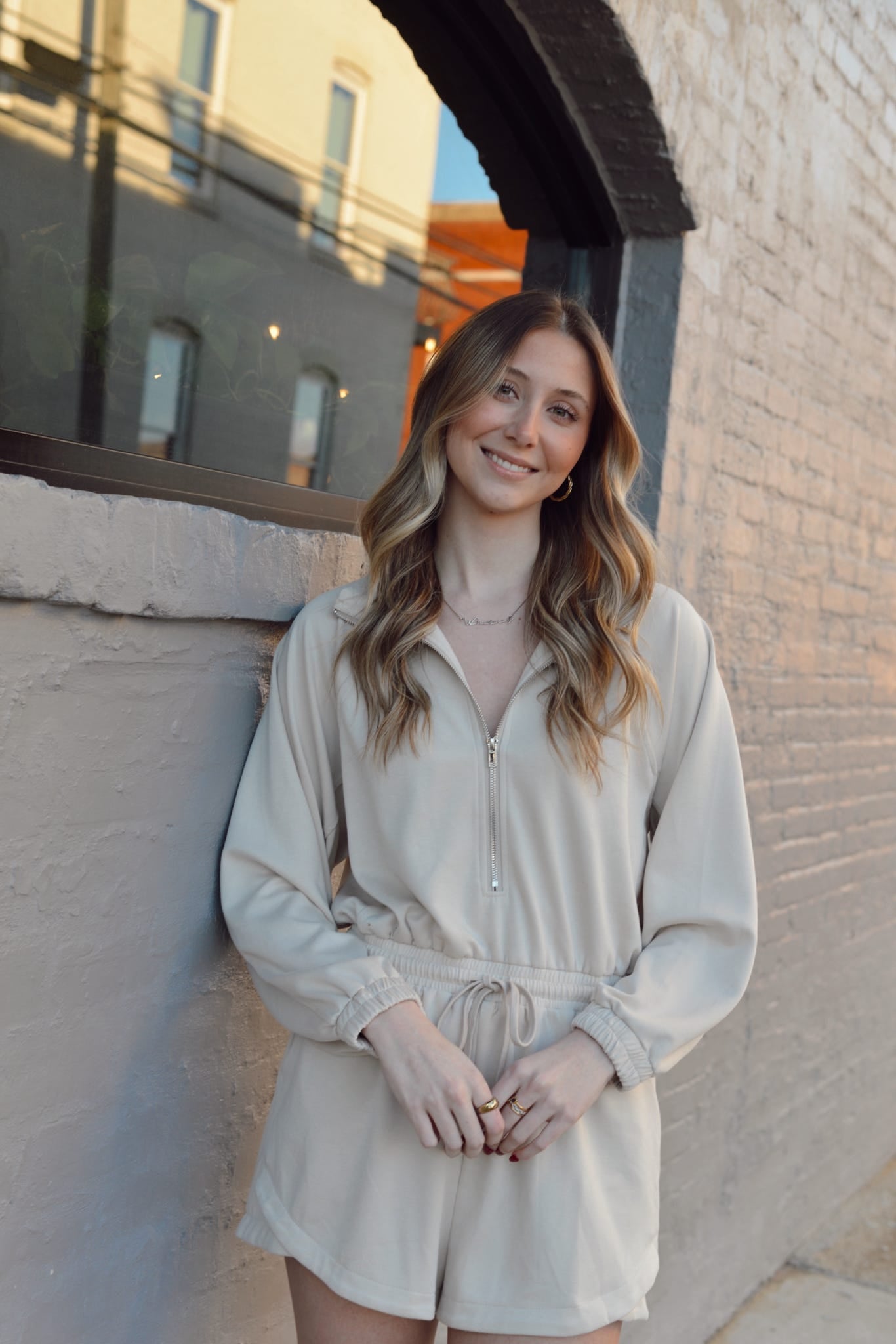 Luxeknit Half Zip Romper