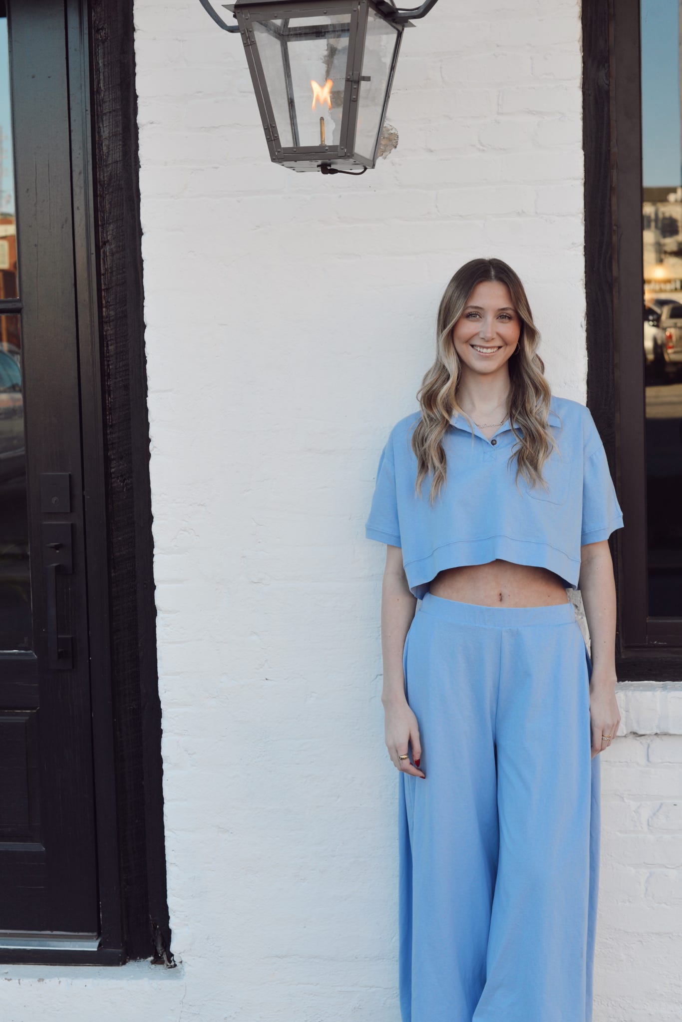 Collared Boxy Crop Polo Tee