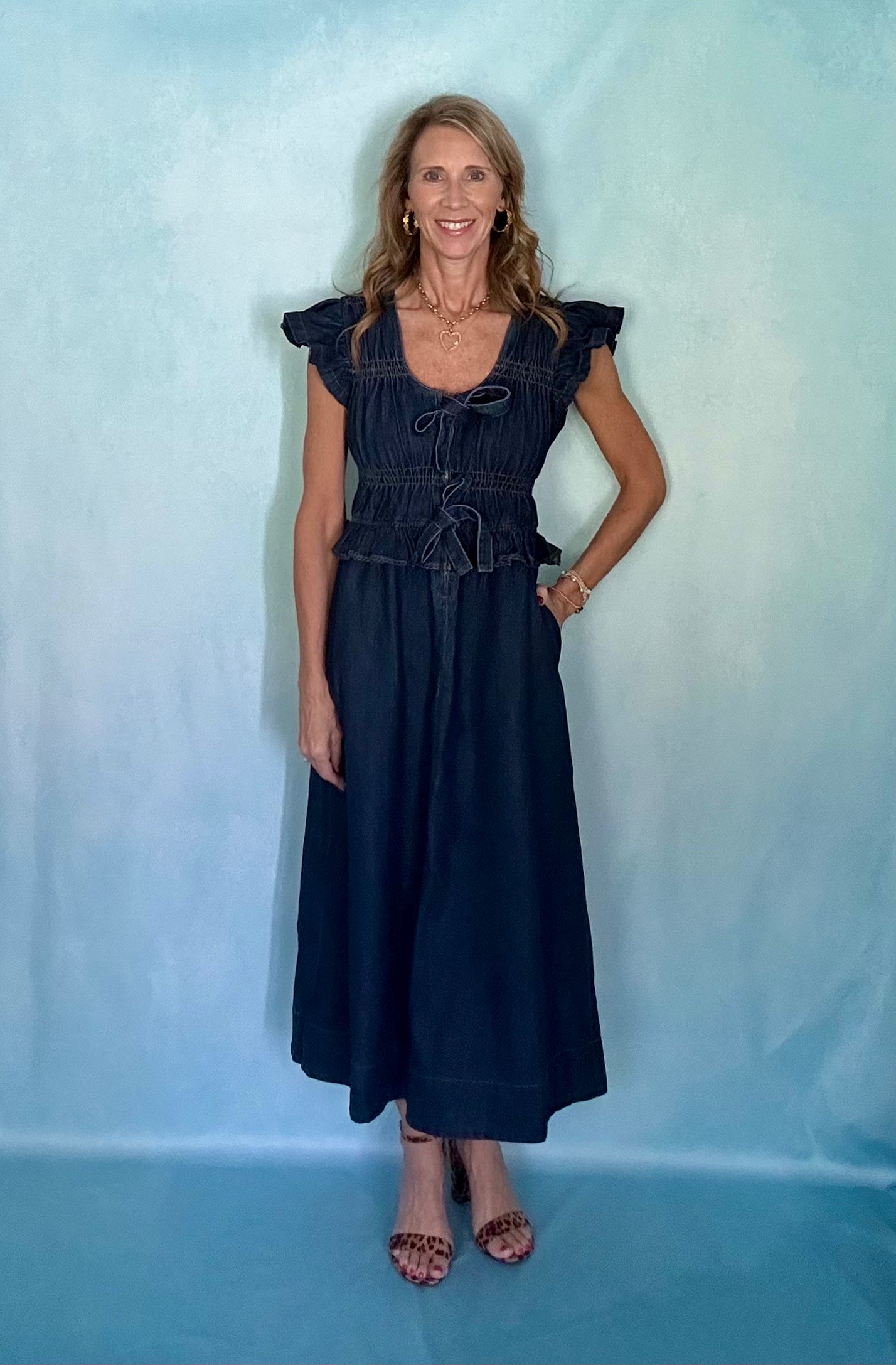 BOHO CHIC DENIM DRESS