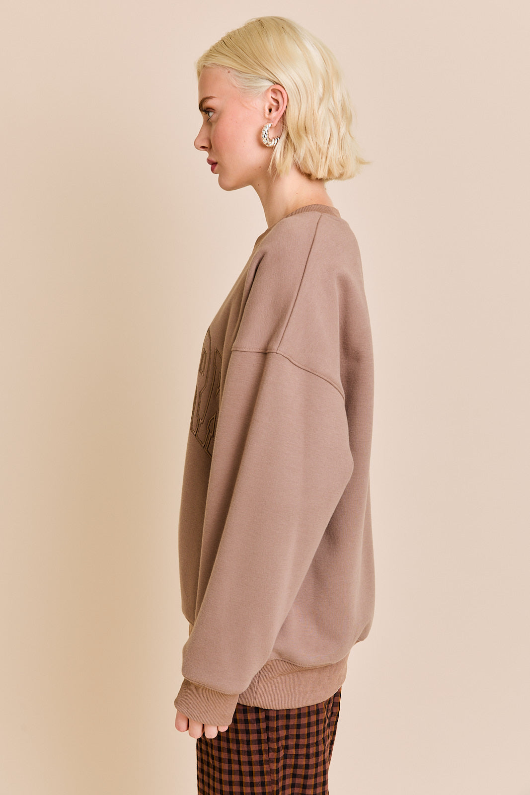 "NEW YORK" CREW NECK OVERSIZED SWEATSHIRT