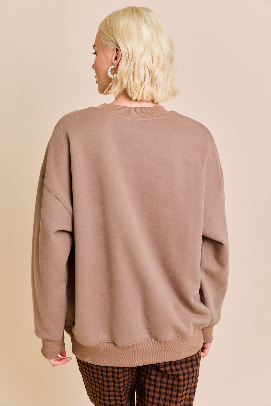 "NEW YORK" CREW NECK OVERSIZED SWEATSHIRT