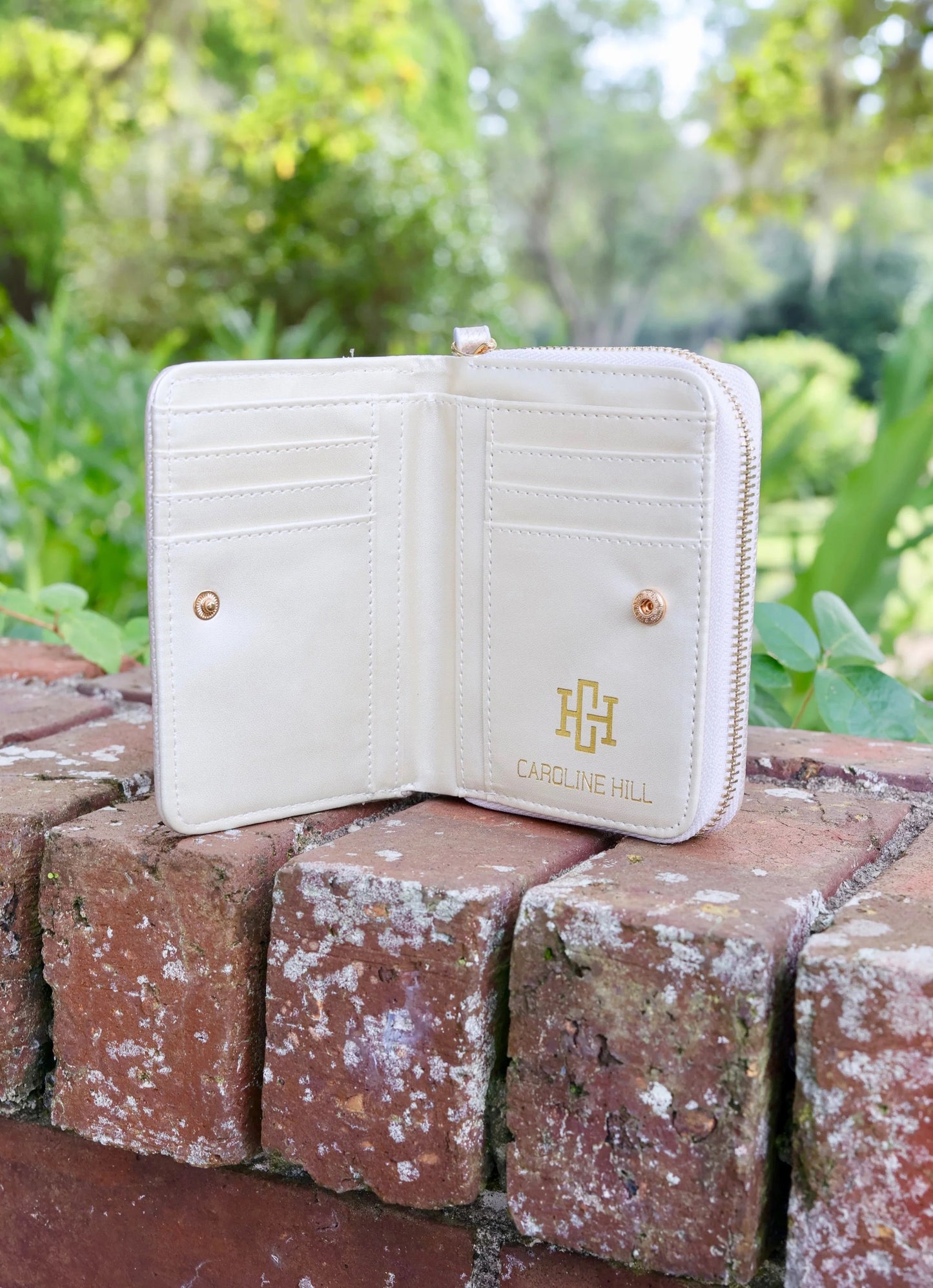NADINE ZIPPERED WALLET-PEARL
