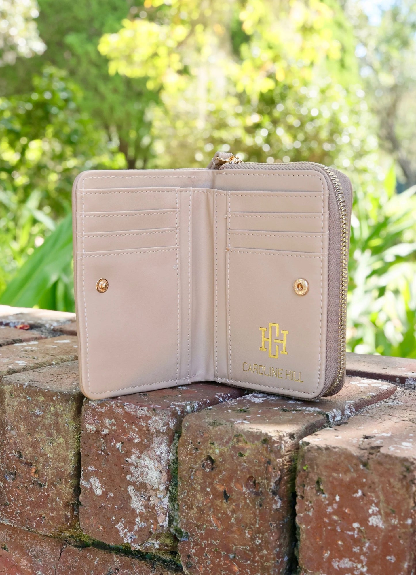 NADINE ZIPPERED WALLET-TAUPE