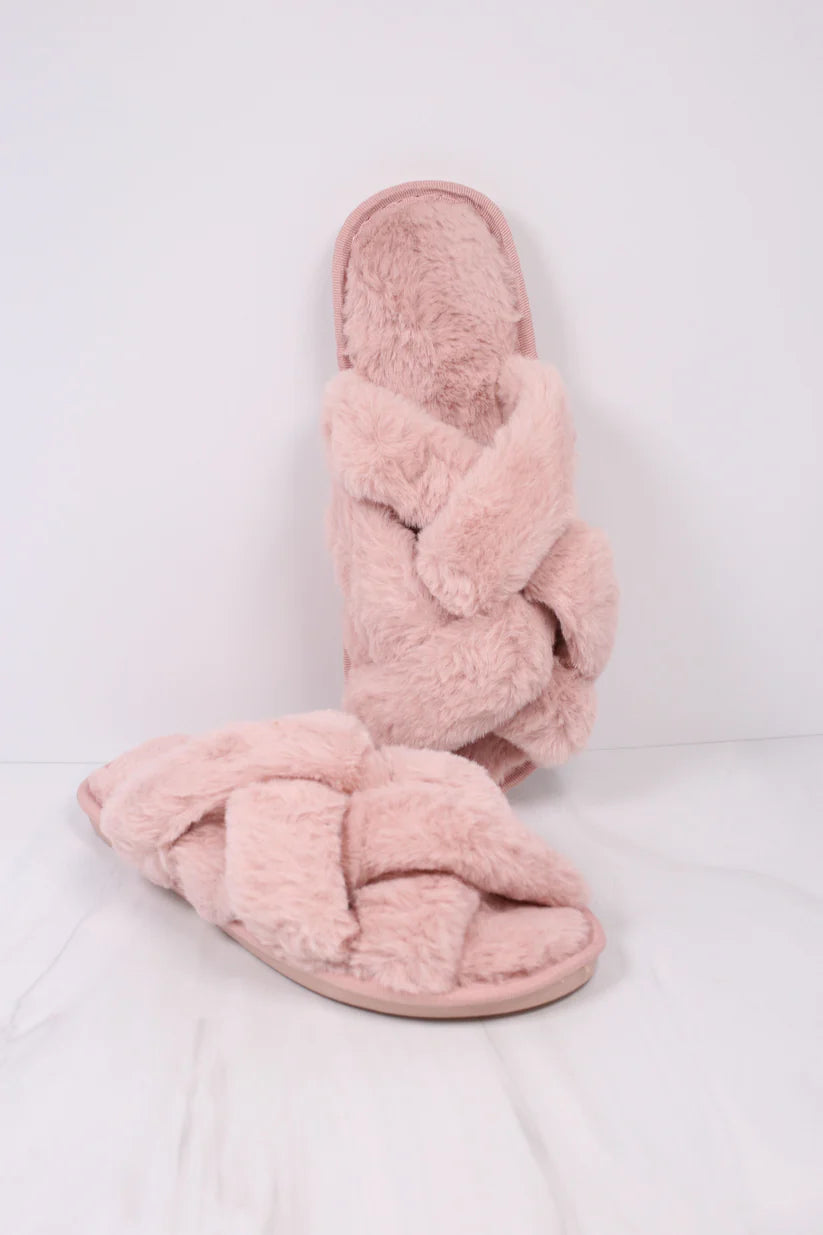 SOFIE OPEN SLIPPERS-BLUSH