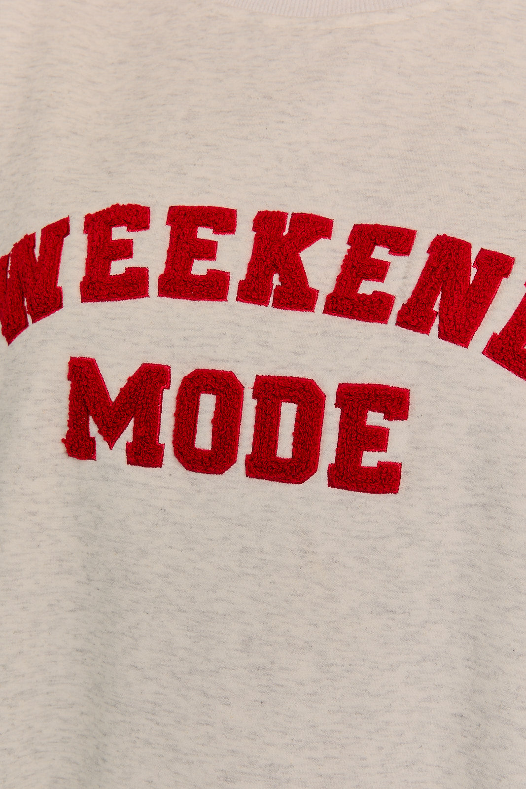 "WEEKEND MODE" FLEECE SWEATSHIRT