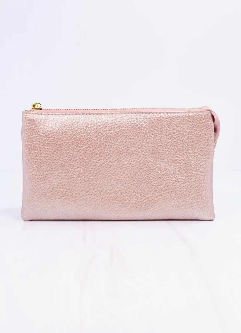 LIZ CROSSBODY BAG-METALLIC BLUSH