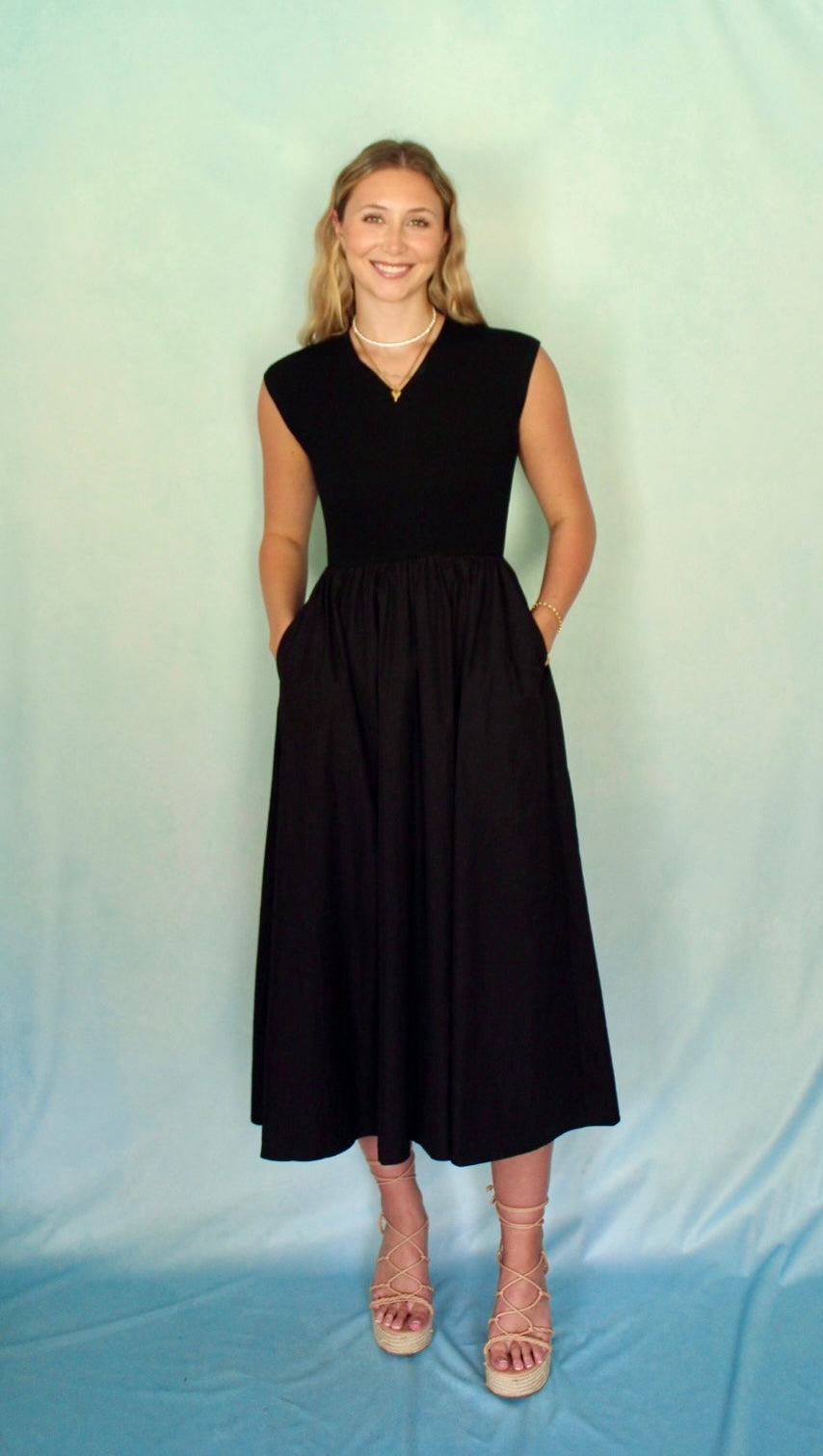 MIDNIGHT MEADOW MIDI DRESS