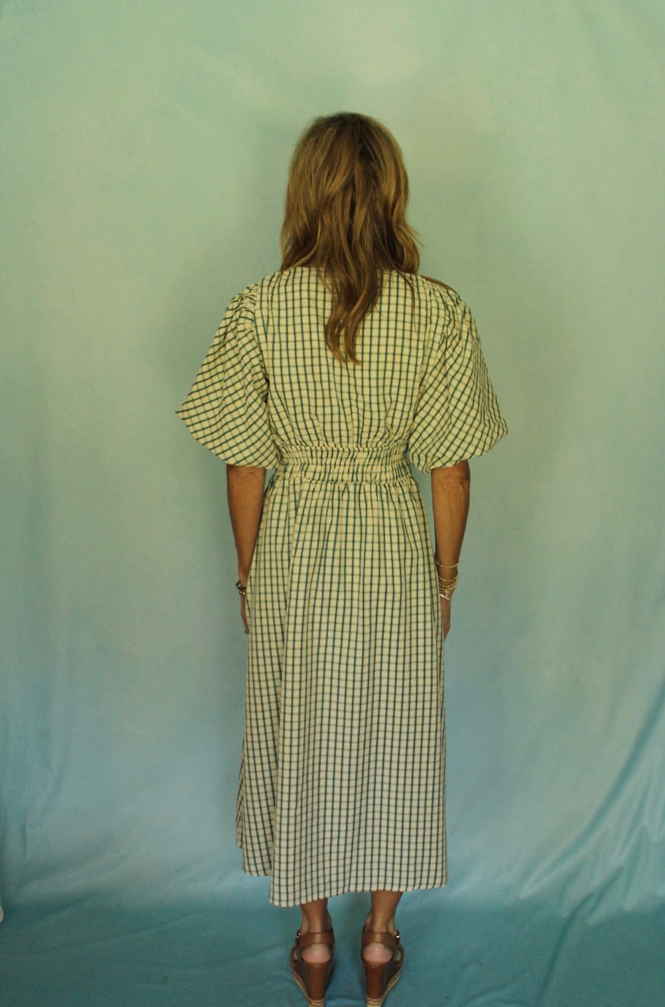 PEMBERTON PLAID MIDI DRESS