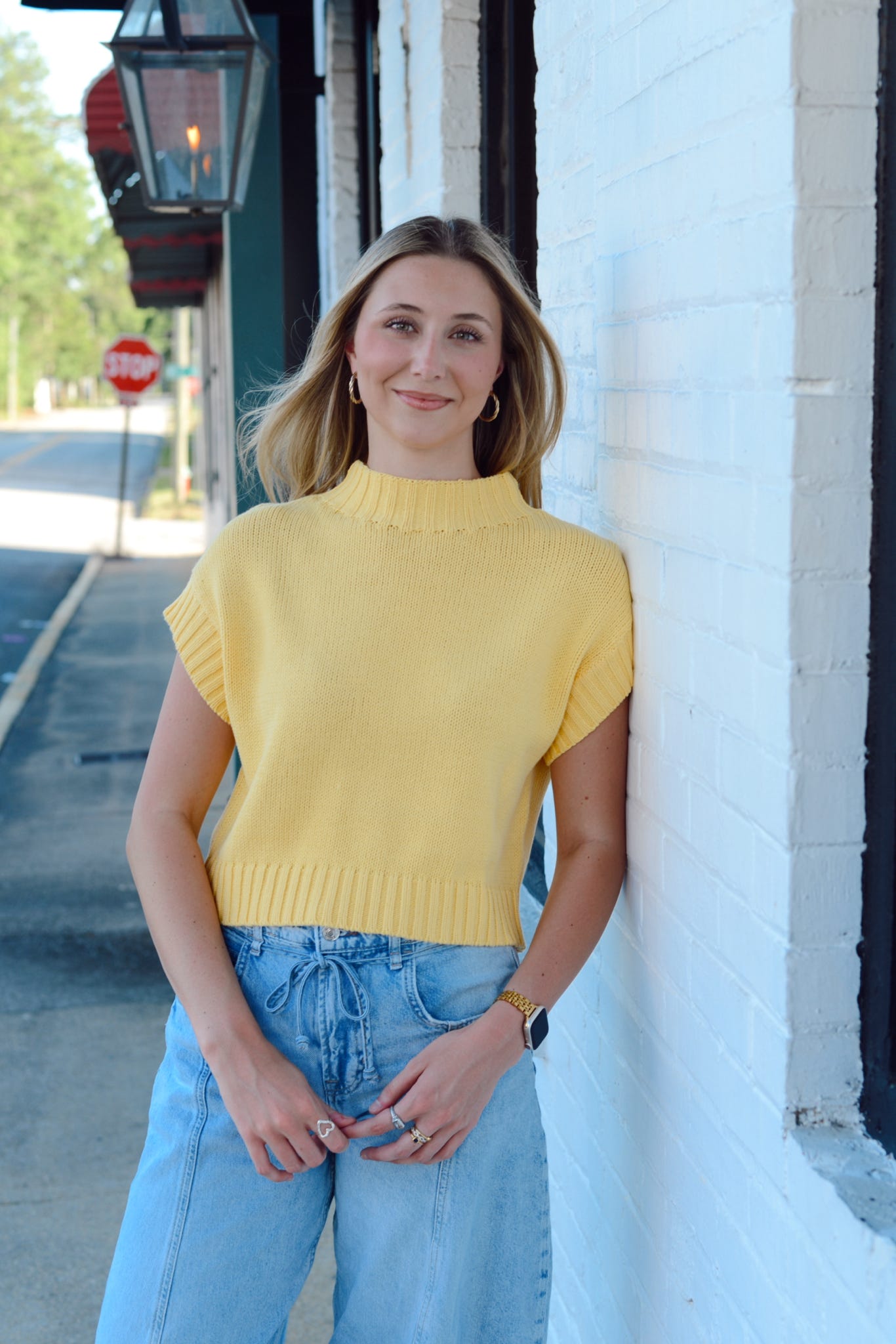 SUNSHINE MOCK NECK SWEATER