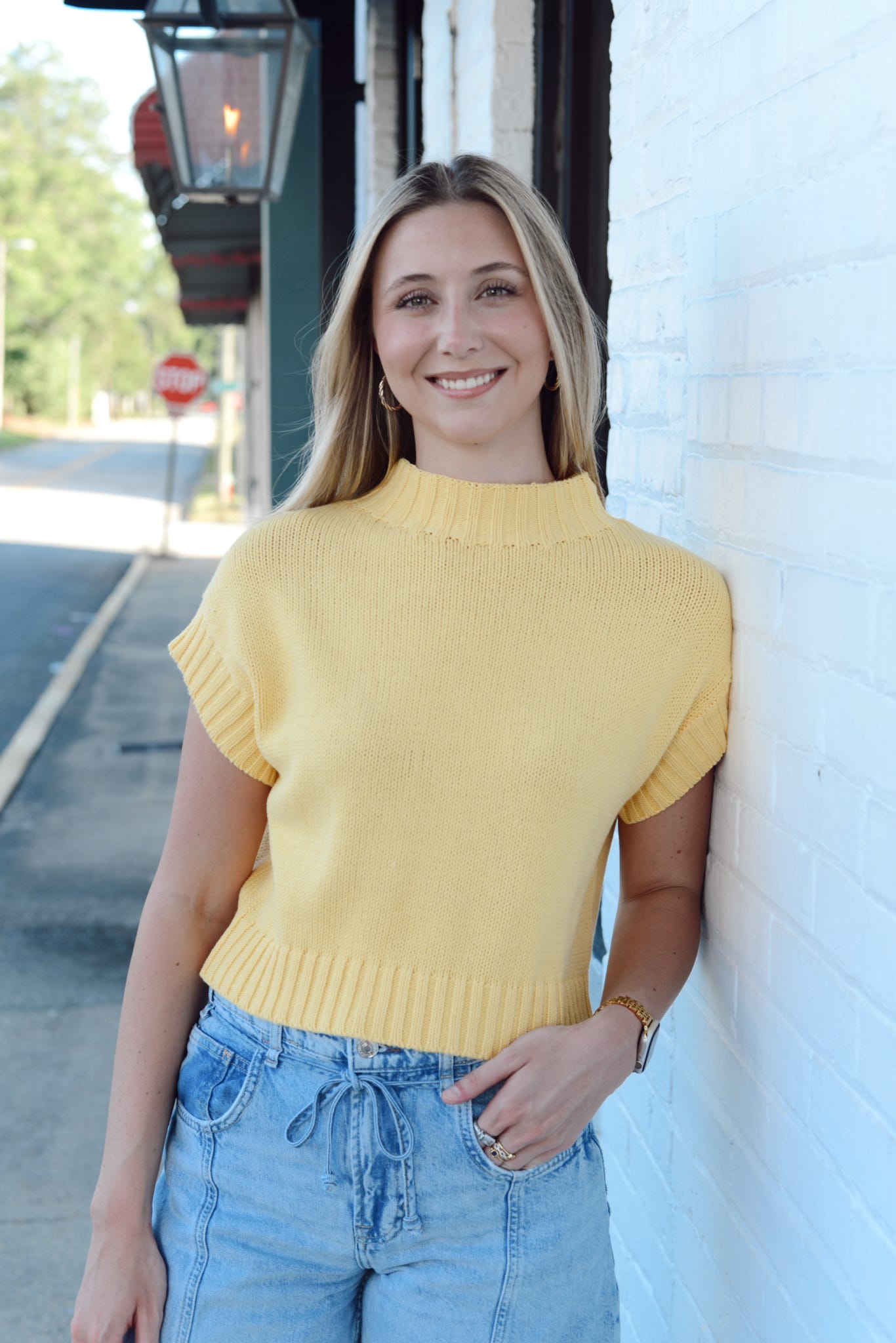 SUNSHINE MOCK NECK SWEATER