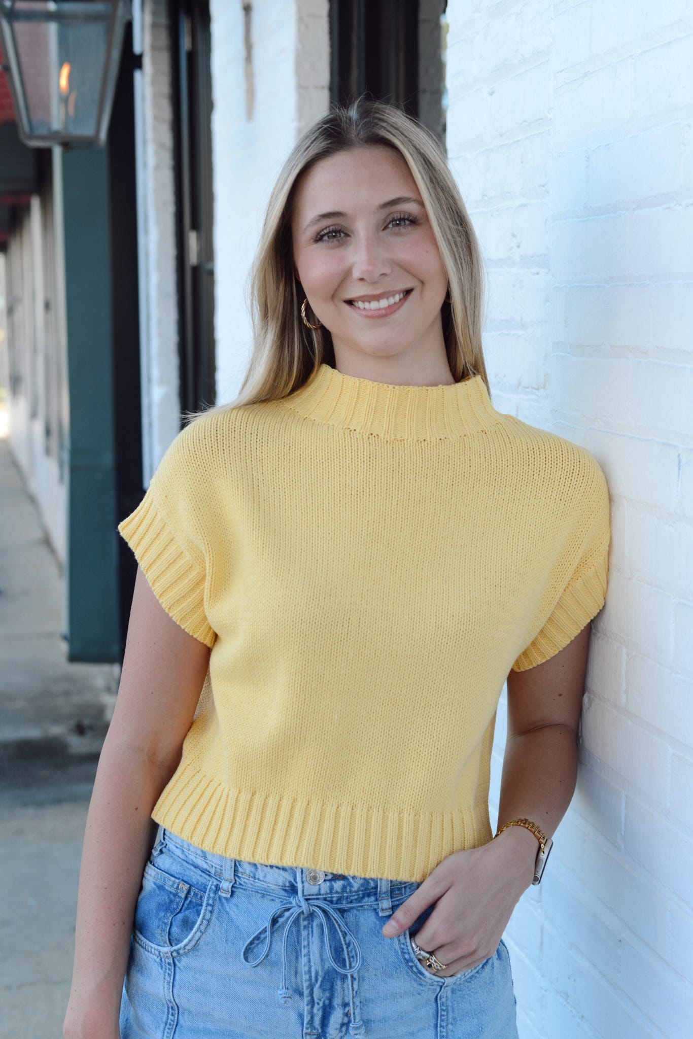 SUNSHINE MOCK NECK SWEATER