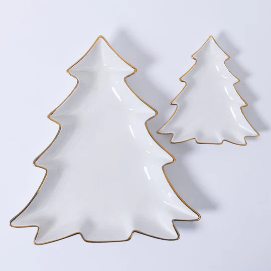 CHRISTMAS TREE PLATTER SET