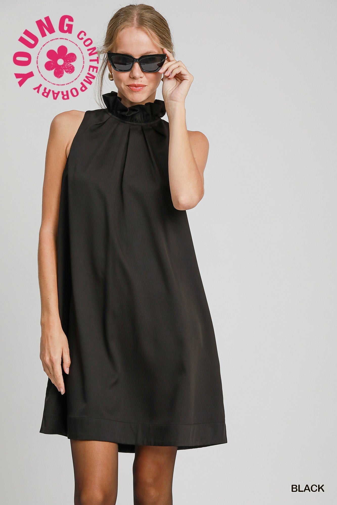 Back Bow Tie Swing Dress