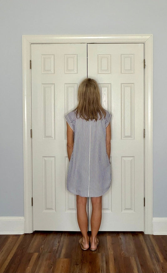 ADDISON STRIPED SHIRT DRESS - Gopher Lane Boutique & Gifts