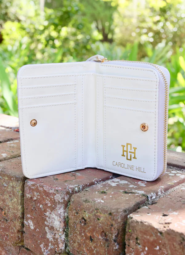 NADINE ZIPPERED WALLET-CREAM