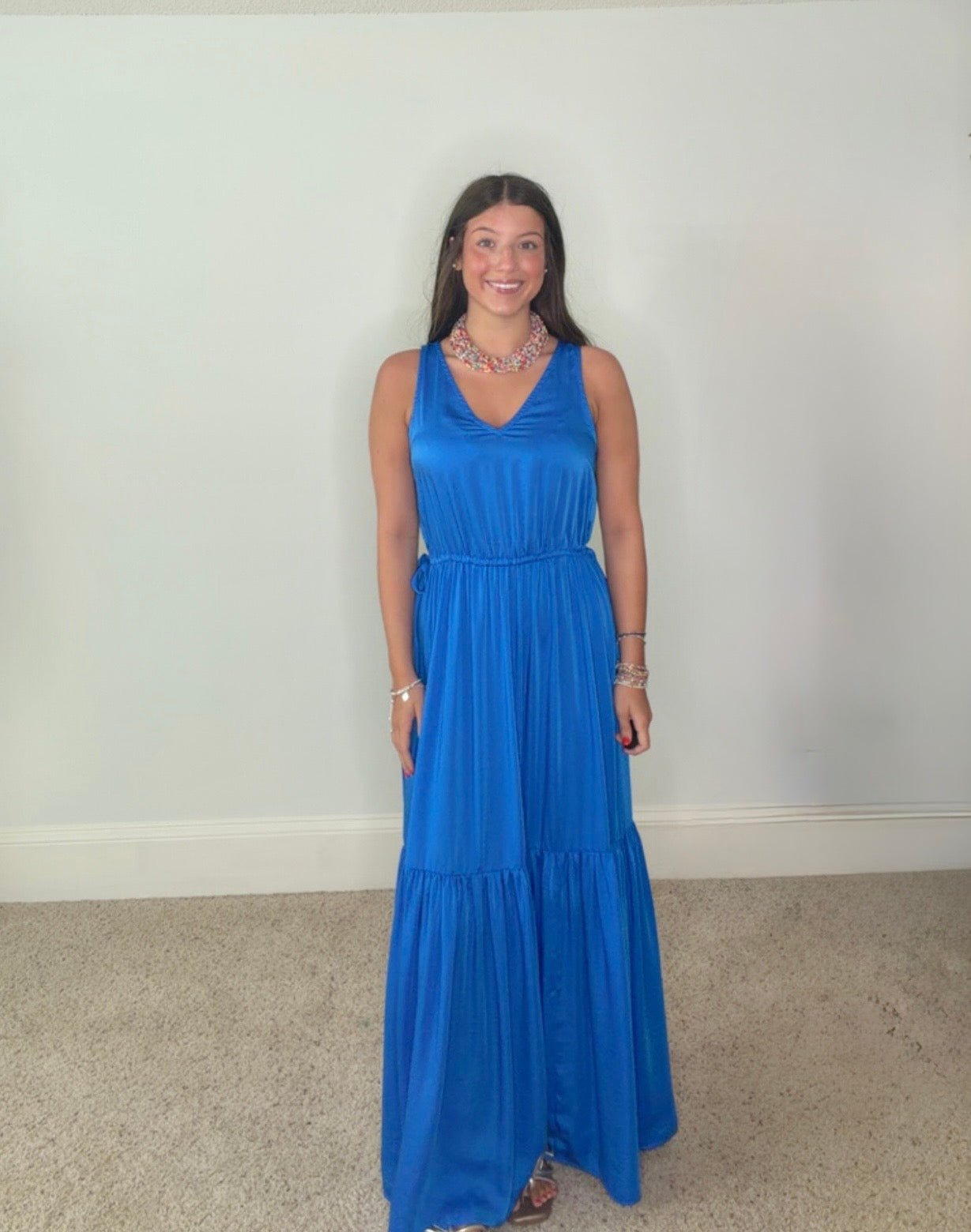 CAMILLE MAXI DRESS- BLUE - Gopher Lane Boutique & Gifts