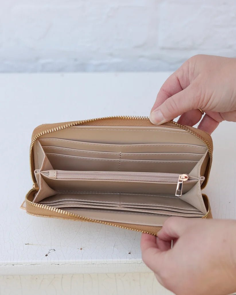CAROLINE HILL PENELOPE WALLET- NATURAL LATTICE - Gopher Lane Boutique & Gifts