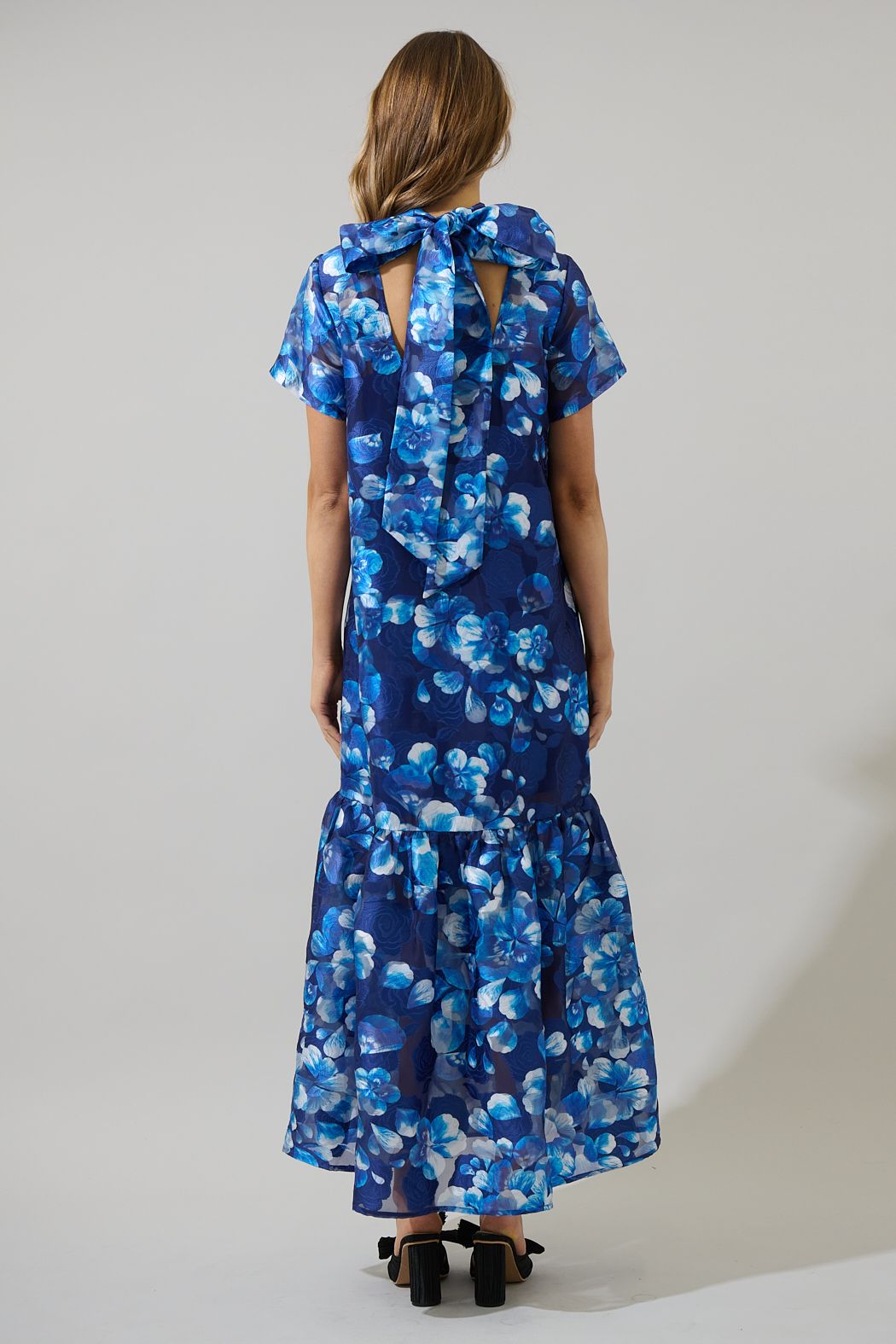 COBALT BLOOM MAXI DRESS-AVAILABLE IN XL - Gopher Lane Boutique & Gifts