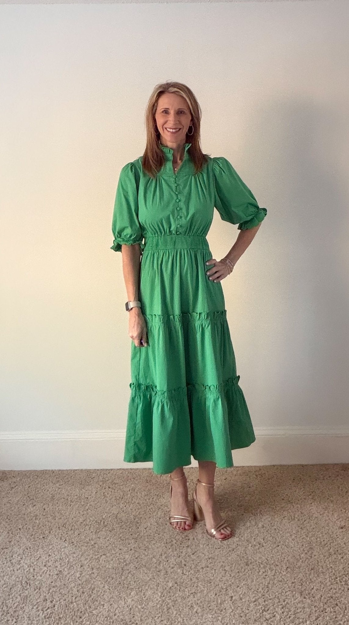 ELOWEN EMERALD MIDI DRESS - Gopher Lane Boutique & Gifts