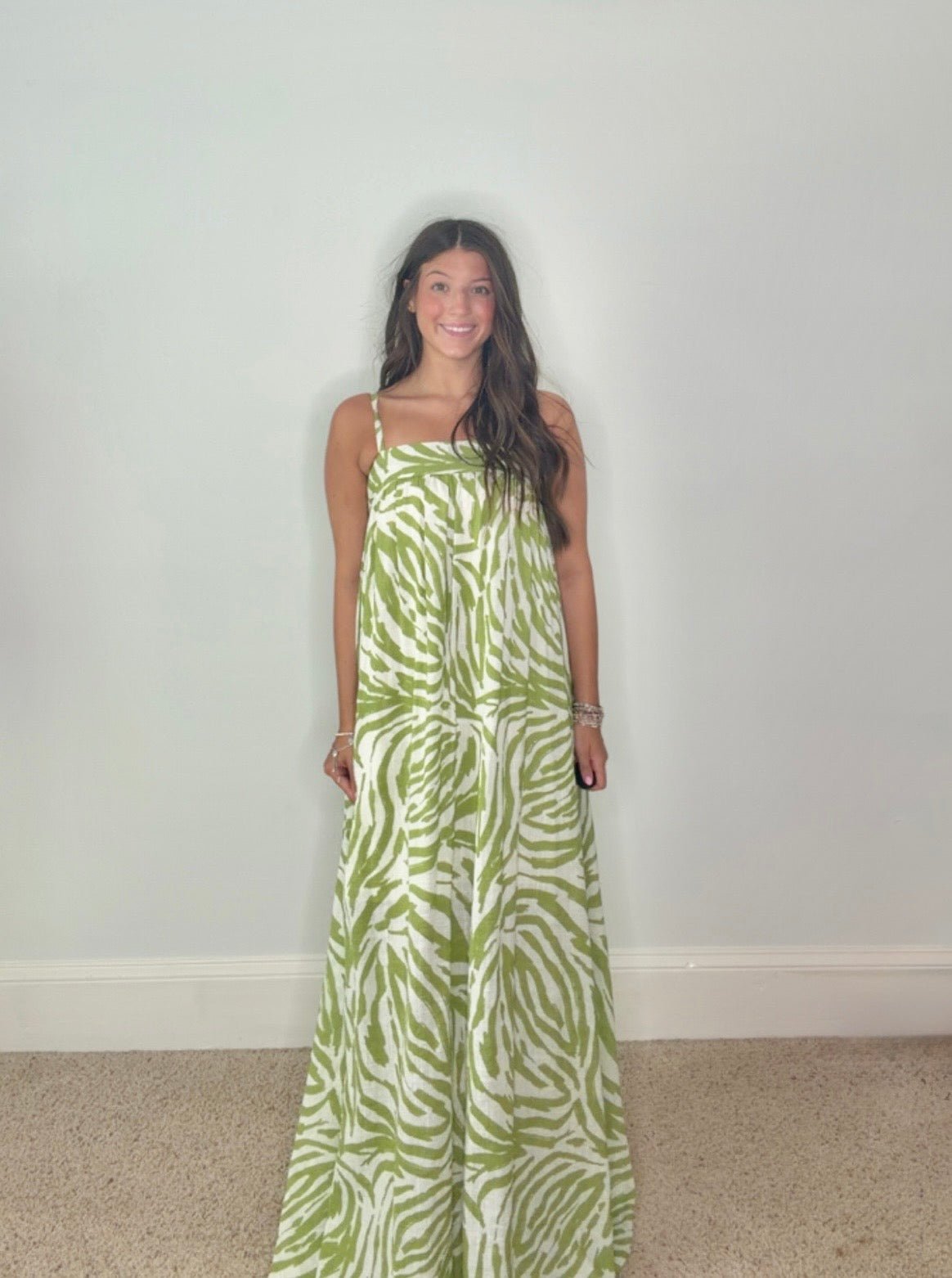 ENTRO LINEN LEAF MAXI DRESS - Gopher Lane Boutique & Gifts