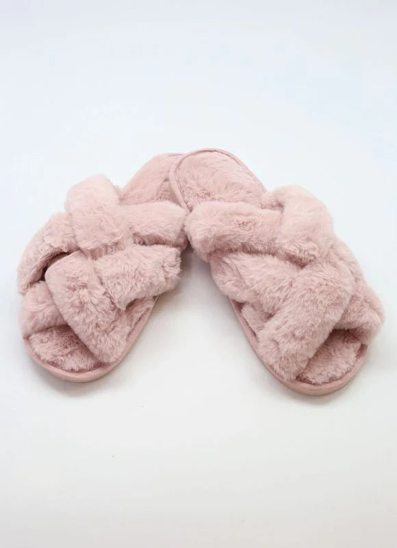 SOFIE OPEN SLIPPERS-BLUSH