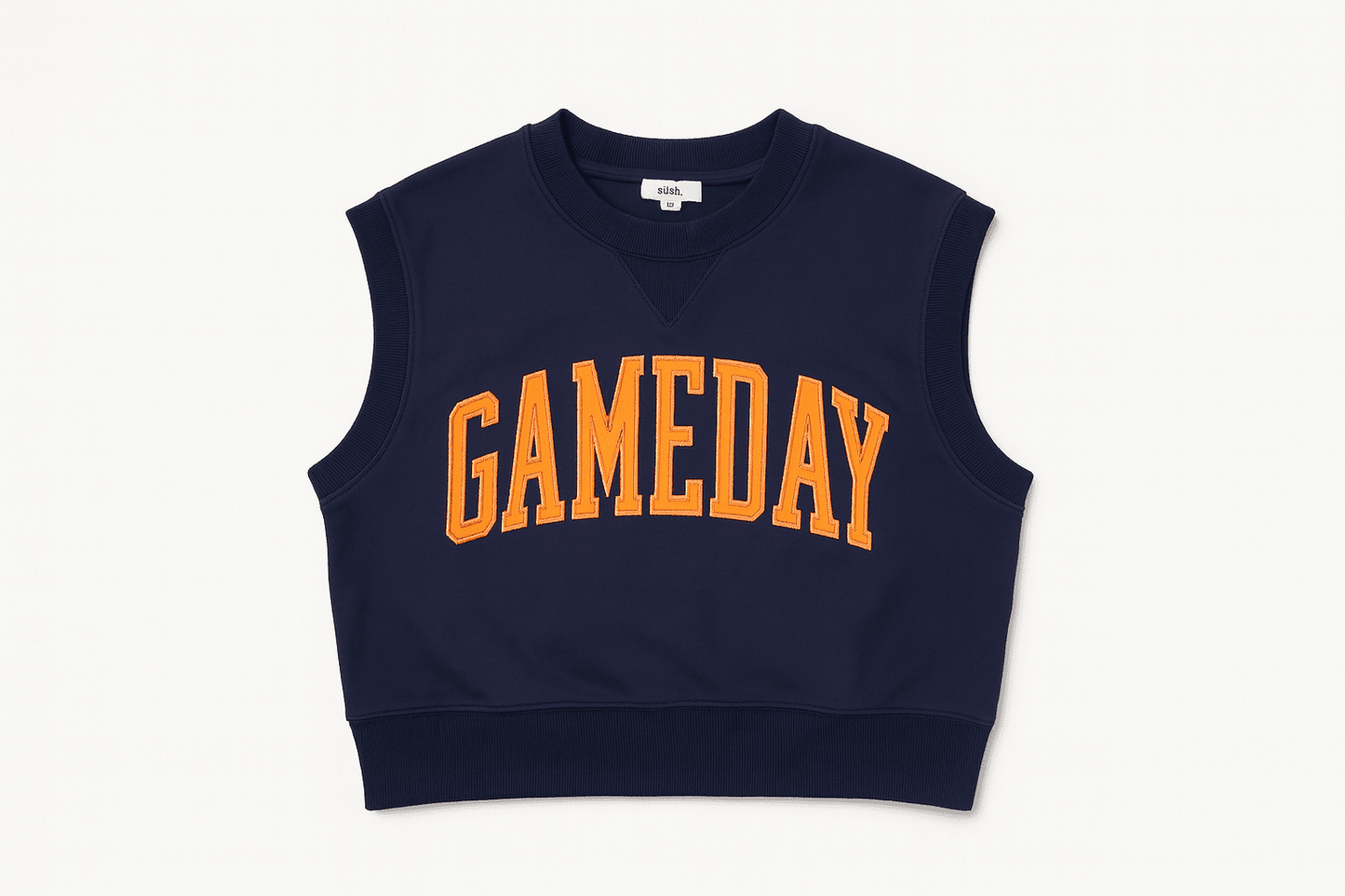THE GAMEDAY SPIRIT TOP- NAVY/ORANGE