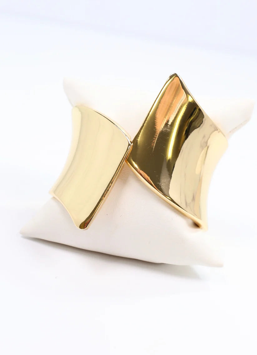 RACHAEL CUFF BRACELET-SHINY GOLD