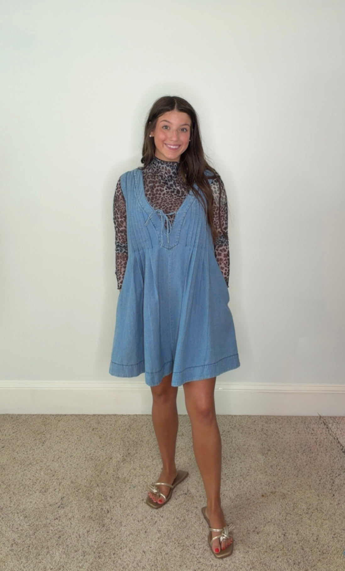 LUNA PLEATED TIE-FRONT ROMPER