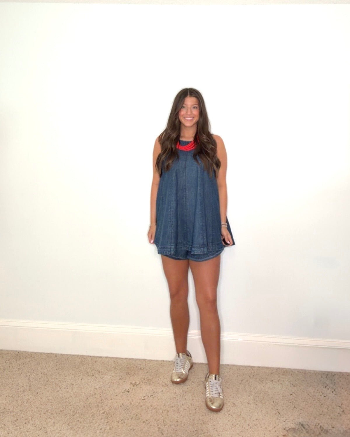 INDIE FLARE DENIM SWING TOP AND SHORTS SET - Gopher Lane Boutique & Gifts