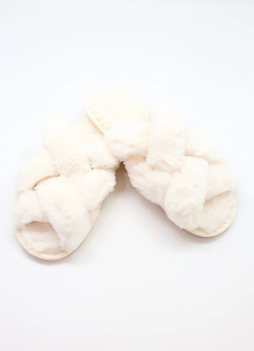 SOFIE OPEN SLIPPERS-IVORY