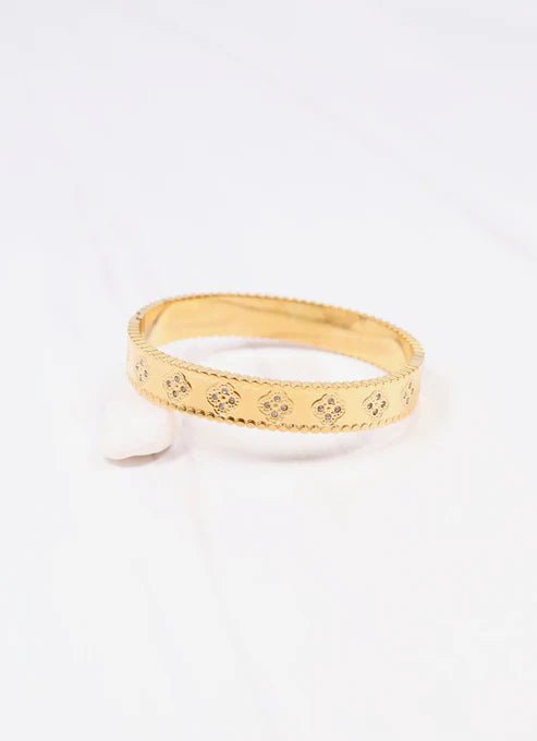 LUNE CZ CLOVER BRACELET - GOLD - Gopher Lane Boutique & Gifts