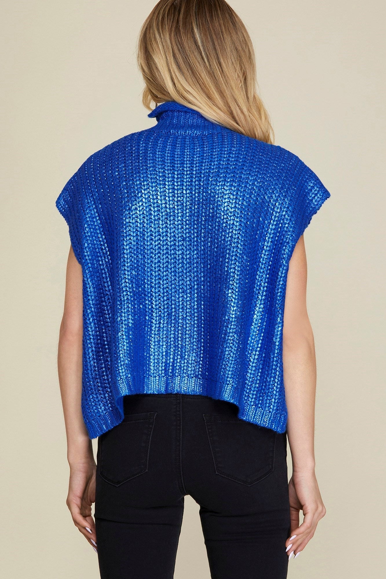 METALLIC FOIL SWEATER TOP - Gopher Lane Boutique & Gifts