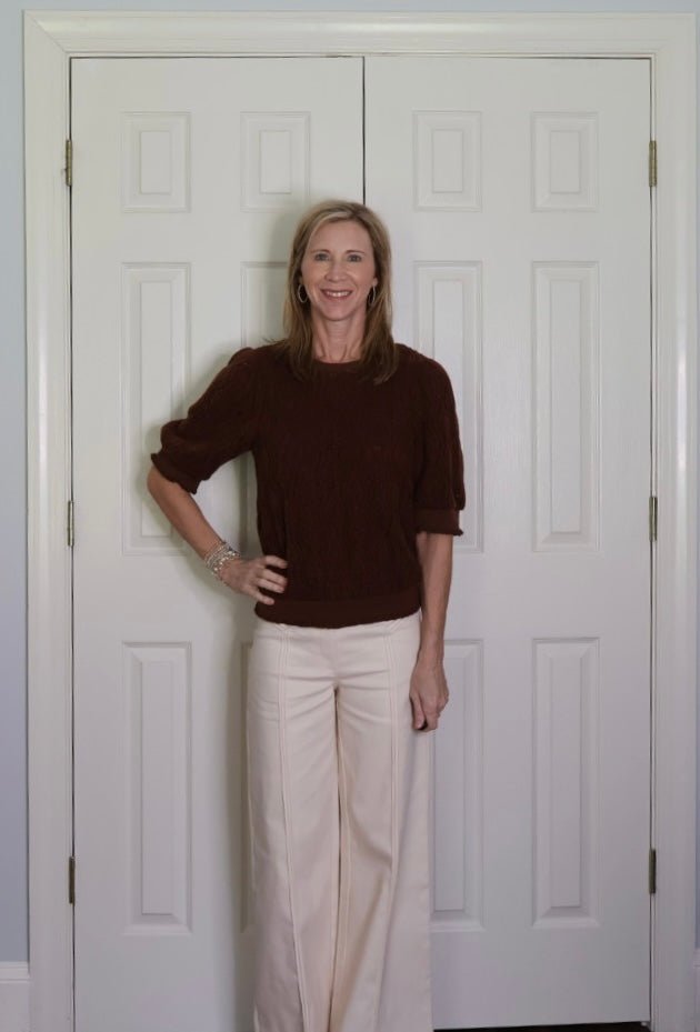 MOCHA BLOOMS KNIT TOP - Gopher Lane Boutique & Gifts