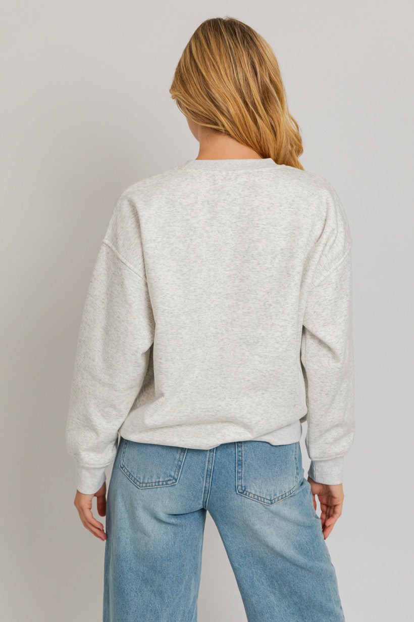 "SKI RESORT" FLEECE SWEATSHIRT