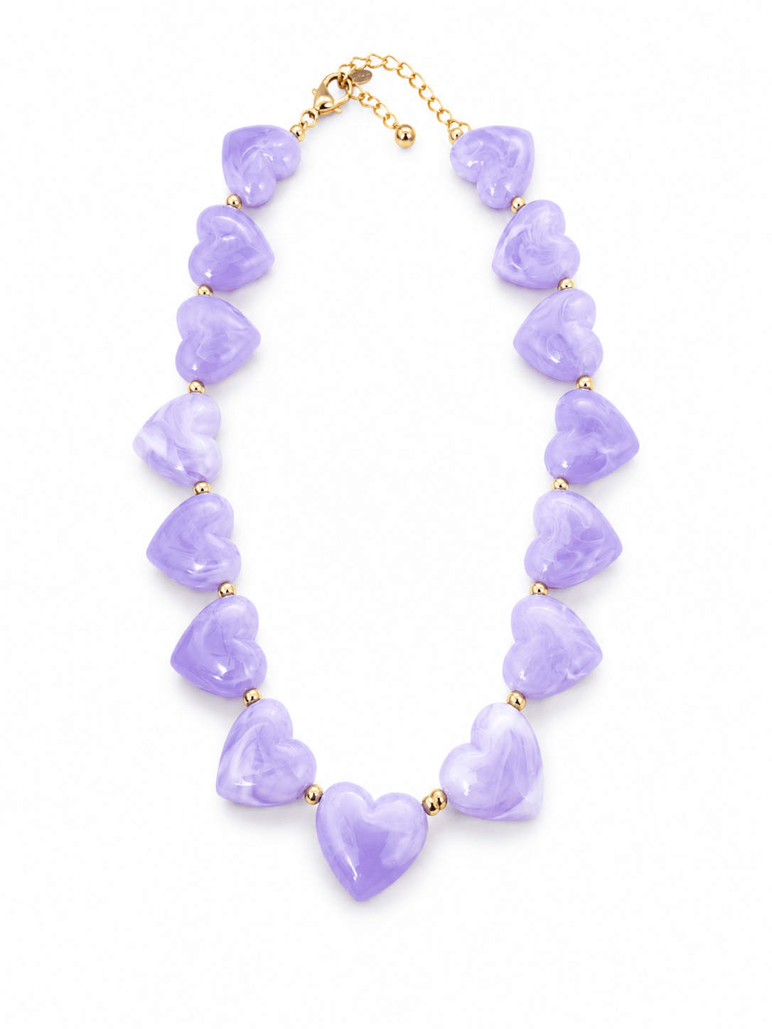 PURPLE HEART BEADED NECKLACE - Gopher Lane Boutique & Gifts