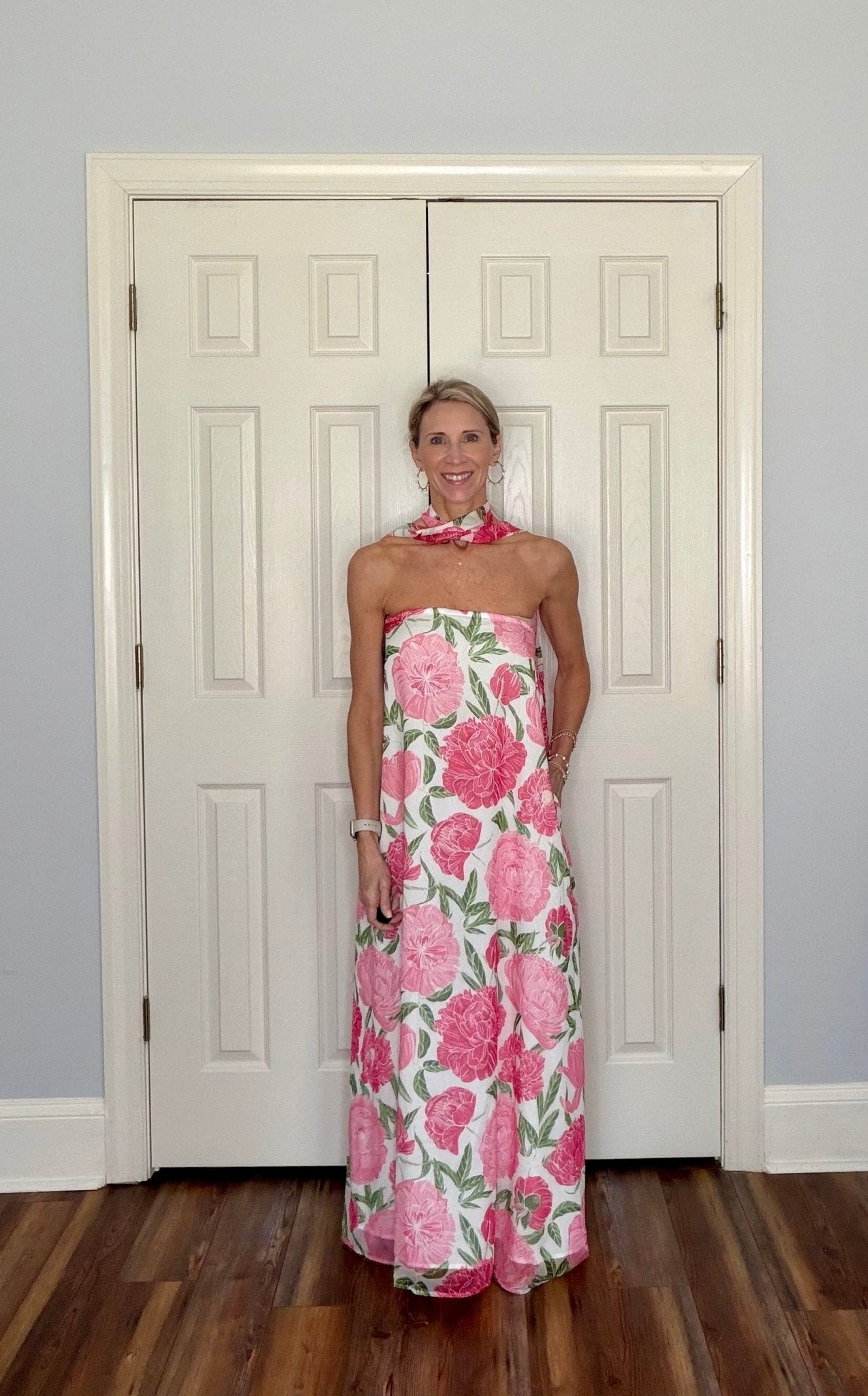 ROSETTE GARDEN STRAPLESS MAXI DRESS - Gopher Lane Boutique & Gifts