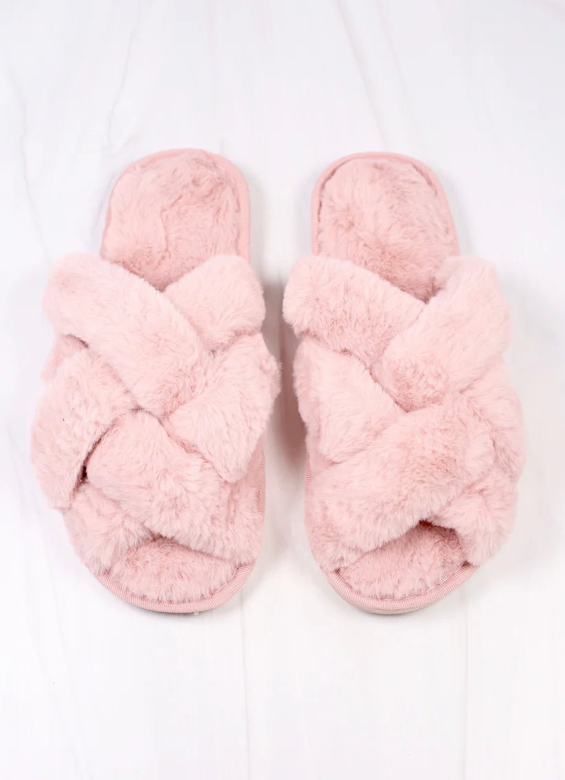 SOFIE OPEN SLIPPERS - BLUSH - Gopher Lane Boutique & Gifts